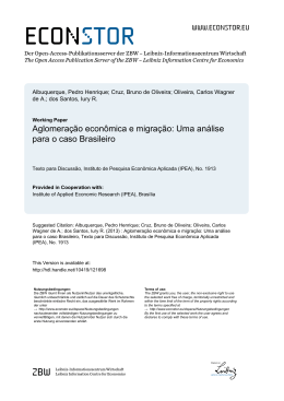 Texto para Discuss&atilde;o