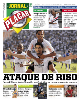 Jornal Placar trata Ronaldo no Corinthians como