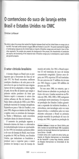 0 contencioso do suco de laranja entre Brasil e Estados Unidos na