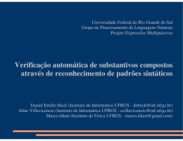 Verifica&ccedil;&atilde;o autom&aacute;tica de substantivos compostos atrav&eacute;s de