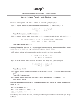 5&ordf; Lista de exerc&iacute;cios