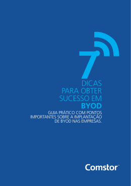DICAS PARA OBTER SUCESSO EM BYOD