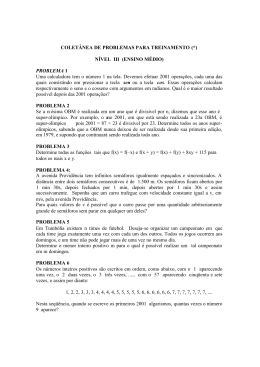 NÍVEL III - Olimpíadas de Matemática do Rio Grande do Norte