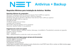 Requisitos Mínimos para instalação do Antivírus McAfee