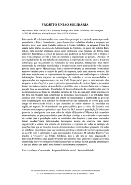 PROJETO UNI&Atilde;O sOLID&Aacute;RIA
