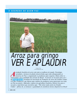 Arroz irrigado por piv&ocirc; central