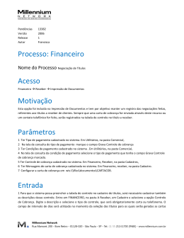 Processo: Financeiro Acesso Motivação Parâmetros