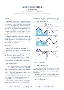 VALOR M&Eacute;DIO E EFICAZ