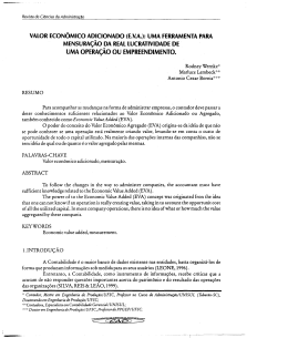 VALOR ECON&Ocirc;MICO ADICIONADO (E.V.A.): UMA