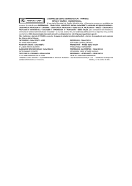 EDITAL 083/2014 - Reposi&ccedil;&atilde;o - Prefeitura Municipal de Pelotas