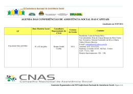 Agenda das Confer&ecirc;ncias de Assist&ecirc;ncia Social das Capitais_25