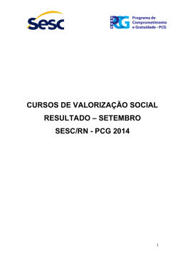 cursos de valorização social resultado – setembro sesc/rn
