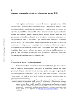 2 Abuso e explora&ccedil;&atilde;o sexual em miss&otilde;es de paz da ONU