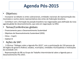 Agenda Pós-2015 - Portal Federativo