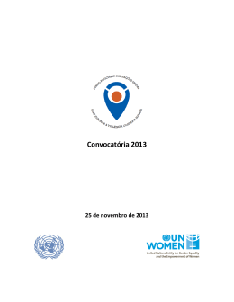 Convocatória 2013 - UN Women Grants Management System