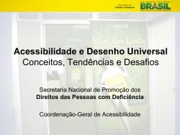 Acessibilidade e Desenho Universal Conceitos