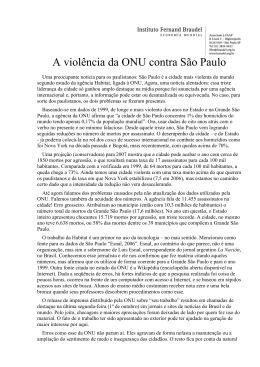 A viol&ecirc;ncia da ONU contra S&atilde;o Paulo