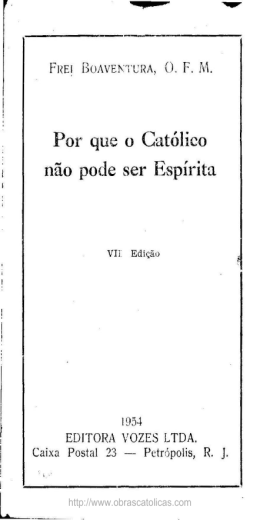 Por que o Cat&oacute;lico n&atilde;o pode ser Esp&iacute;rita