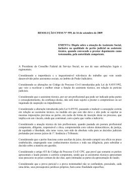 resolu&ccedil;&atilde;o cfess n&ordm; 559/2009