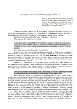 Por que o Cat&oacute;lico n&atilde;o pode ser Esp&iacute;rita?