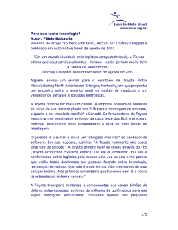 1/5 Para que tanta tecnologia? Autor: Fl&aacute;vio Battaglia. Resenha do