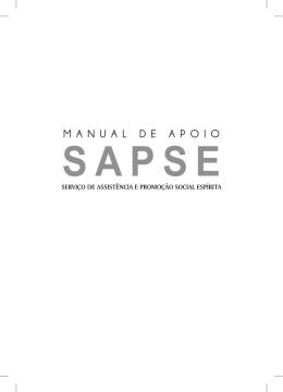 Manual SAPSE - Federa&ccedil;&atilde;o Esp&iacute;rita Brasileira