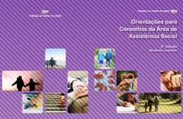 Orienta&ccedil;&otilde;es para Conselhos da &Aacute;rea de Assist&ecirc;ncia Social