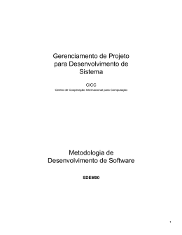 Gerenciamento de Projeto para Desenvolvimento de Sistema