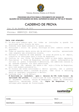 prova de servico social