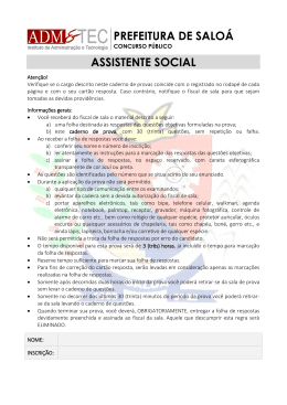 PREFEITURA DE SALO&Aacute; ASSISTENTE SOCIAL