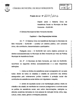Projeto de Lei - Vereador Sergio Fernando