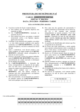 PREFEITURA DO MUNIC&Iacute;PIO DE IVA&Iacute; CARGO