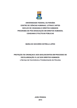Proteção às Crianças e aos Adolescentes em Processo de