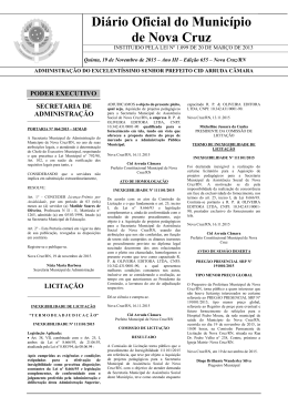 Di&aacute;rio Oficial Em 19-11-2015 - Prefeitura Municipal de Nova Cruz