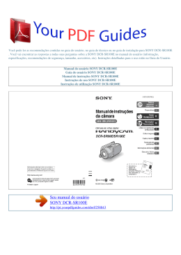 Manual de instruções SONY DCR-SR100E