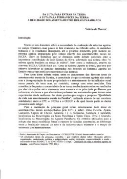 A luta para entrar na terra &agrave; luta para permanecer na terra