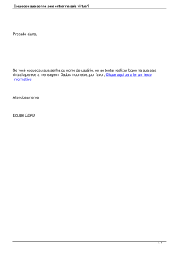Esqueceu sua senha para entrar na sala virtual?