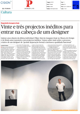 Vinte e tr&ecirc;s projectos in&eacute;ditos para entrar na cabe&ccedil;a de um