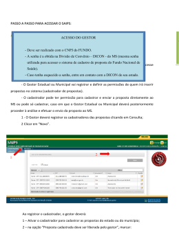 PASSO A PASSO PARA ACESSAR O SAIPS