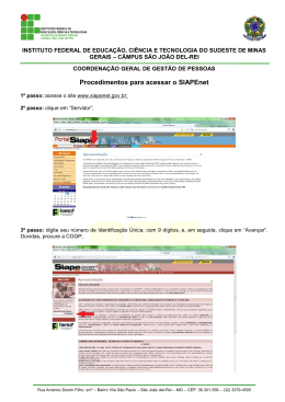 Procedimentos para acessar o SIAPEnet