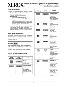 Como obter Ajuda Mensagens do sistema Acessar &Iacute;cones