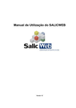 Manual de Utilização do SALICWEB