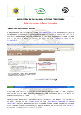 INSTRUÇÕES DE USO DO SIGA