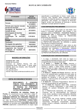 EDITAL E REGULAMENTO - Contemax Consultoria