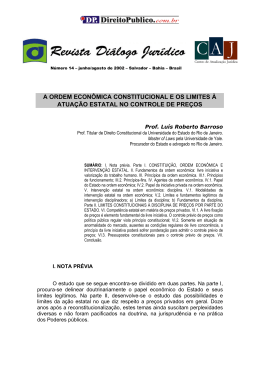 a ordem econ&ocirc;mica constitucional e os limites &agrave;