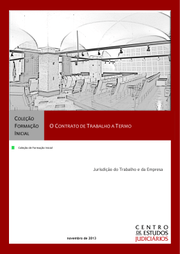 Contrato de trabalho a termo - Centro de Estudos Judiciários