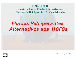 Alternativas para a substitui&ccedil;&atilde;o dos fluidos refrigerantes HCFCs nos