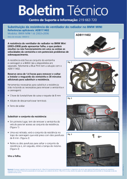 Substituição da resistência do ventilador do radiador no