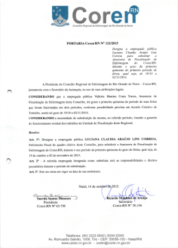 Designa a empregada Luciana Claudia Ara&uacute;jo Lins - Coren-RN