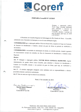 Designa o empregado p&uacute;blico Victor Hugo Gonzaga - Coren-RN